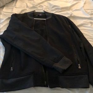 Banana Republic Black Nylon & Cotton Bomber Jacket